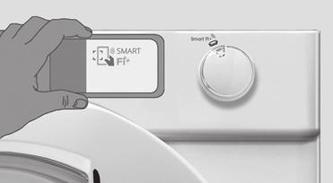 SMART Fi+ Цю пральну машину оснащено технологією SMART Fi+, яка дозволяє керувати нею дистанційно за допомогою додатку та завдяки функції Wi-Fi.