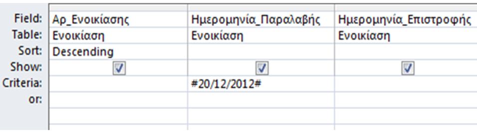 Γ.6 Βάσεις Δεδομένων και Ανάπτυξη Πληροφοριακών Συστημάτων Γ.6.Μ18 που η τιμή ενοικίασής τους είναι μικρότερη των 50 συμπεριλαμβανομένης.