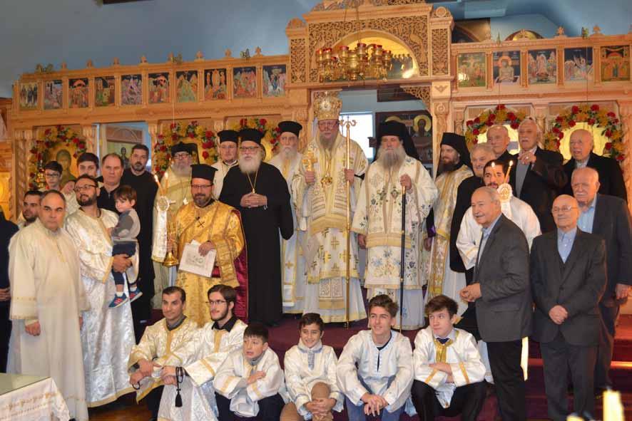 Λειτουργία ἀκολούθησε Λιτανεία τῆς ἱερᾶς Εἰκόνος τῶν Ἀσωμάτων Δυνάμεων, στὴν ὁποίαν ἔλαβαν μέρος οἱ πολυπληθεῖς προσκυνητές. Ὁ Σεβ. Μητροπολίτης Ἀττικῆς καὶ Βοιωτίας κ.