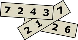 Πόσες ακμές έχει αυτή η πυραμίδα; (A) 23 (B) 24 (C) 46 (D) 48 (E) 69 6. Three 4-digit numbers are written on three pieces of paper as shown.