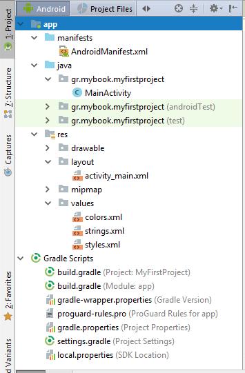 Ιωάννης Έλληνας Ο φάκελος res layout περιέχει τα xml αρχεία τα οποία είναι υπεύθυνα για την εμφάνιση κάθε οθόνης της εφαρμογής μας. Στην συγκεκριμένη περίπτωση το activity_main.