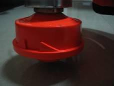 7. If use Nylon cutter, before cutting, need bump to feed line on hardness area 8. If meet any problems, press the engine switch, the machine will stop running.