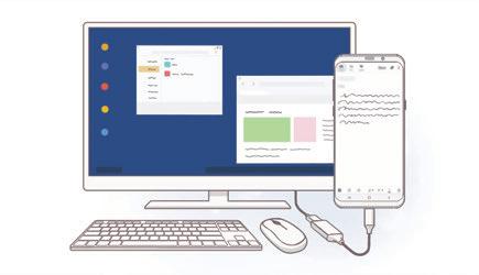 Εφαρμογές και ιδιότητες Samsung DeX Εισαγωγή Το Samsung DeX είναι μια υπηρεσία που σας επιτρέπει να χρησιμοποιείτε το smartphone σας όπως έναν υπολογιστή, συνδέοντάς το σε μια εξωτερική οθόνη, όπως