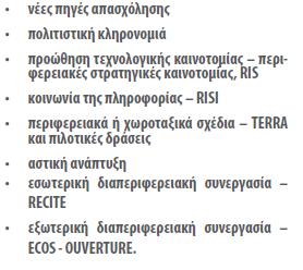 29 Οι καινοτόμες ενέργειες την περίοδο 2000-06 αναπτύσσονται σε οκτώ περιοχές: Οι καινοτόμες ενέργειες είναι αυτές που