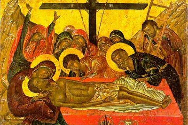 Σῌ ΑΓΙᾼ ΚΑΙ ΜΕΓΑΛῌ ΠΑΡΑΚΕΤῌ ΕΙ ΣΟΝ ΕΠΕΡΙΝΟΝ ΣΗ ΑΠΟΚΑΘΗΛΩΕΩ Ἱερεύς: Εὐλογητὸς ὁ Θεὸς ἡμῶν, πάντοτε, νῦν, καὶ ἀεί, καὶ εἰς τοὺς αἰῶνας τῶν αἰώνων. ὁ Ἀναγνώστης: Ἀμήν.