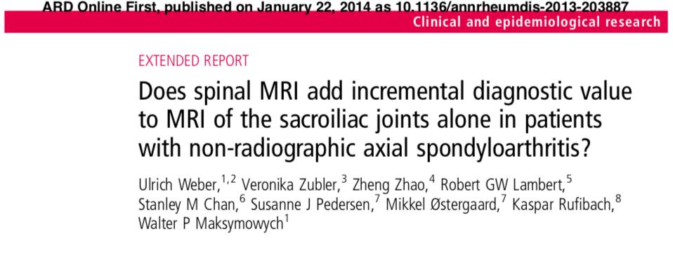 MRI σπονδυλικής στήλης Χωρίς ουσιαστική αξία ο συνδυασμός
