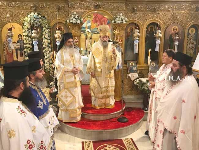 Τὸ ἀπόγευμα τῆς παραμονῆς τελέσθηκε ὁ Μέγας Ἑσπερινός, μὲ χοροστασία τοῦ Σεβ. Μητροπολίτου Φιλίππων καὶ Μαρωνείας κ.