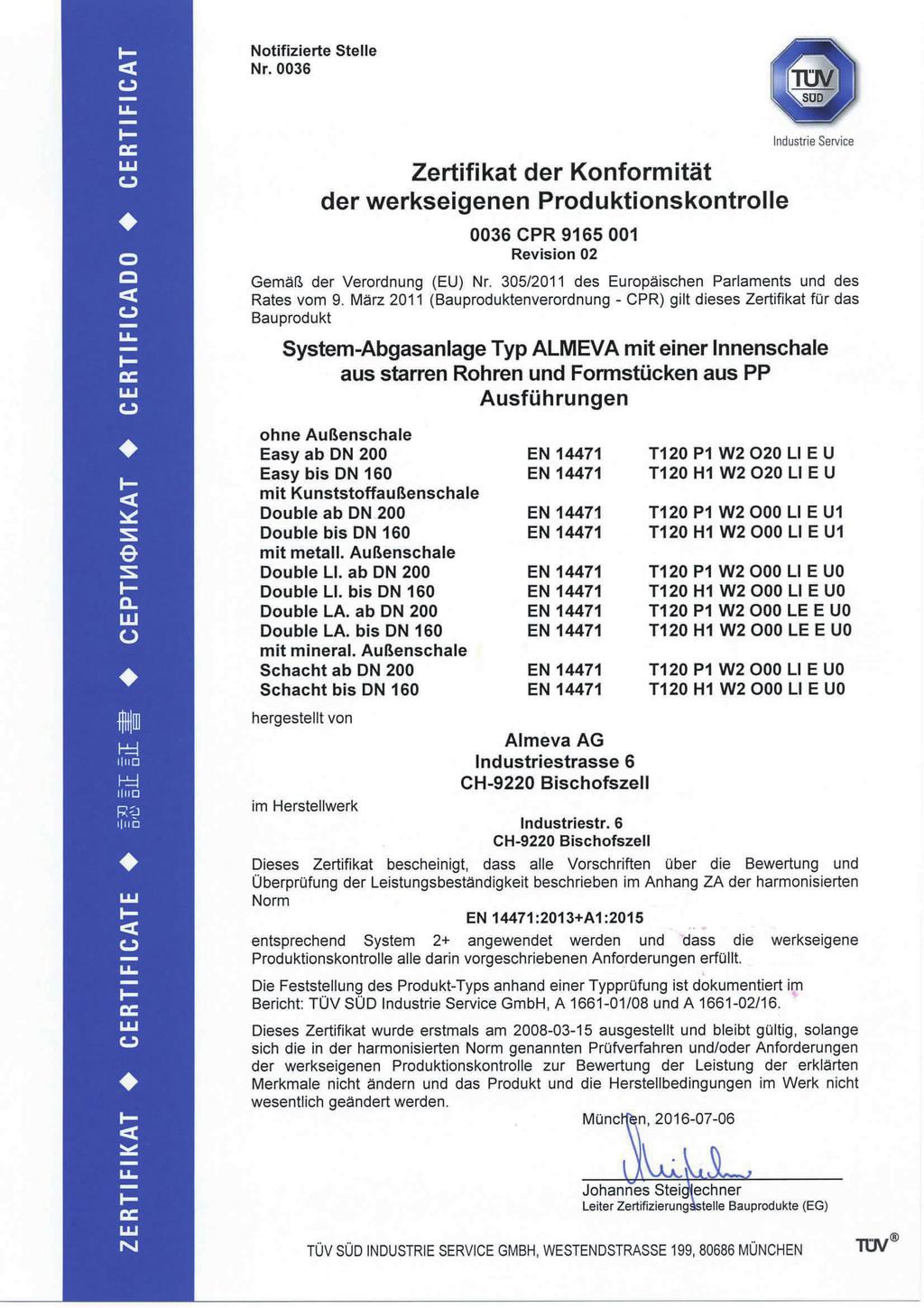 ΛΟΙΠΕΣ ΠΛΗΡΟΦΟΡΙΕΣ ΠΙΣΤΟΠΟΙΗΤΙΚΟ CE EN-14471 38 Η