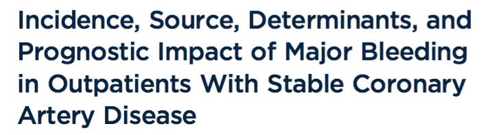 J Am Coll Cardiol 2014;64:1430 6 CORONOR registry - 4,184 consecutive outpatients with stable CAD (for at least 1 year)