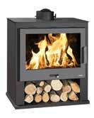 steel wood-burning stove with new base and 3 glasses opt.