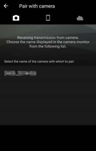 3 Συσκευή Android: Διαλέξτε τη φωτογραφική μηχανή. Κτυπήστε ελαφρά το όνομα της φωτογραφικής μηχανής.