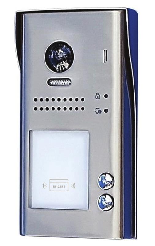 0 Mega pixel Ευρυγώνια κάμερα 170 ο Ενσωματωμένο card reader access Δέχεται μέχρι 16 monitor ανά κλήση 1 έξοδο για κυπρί Διαθέτει σκέπαστρο προστασίας IP54