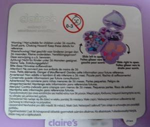 17 ηµοκρατία της Κατηγορία: Καλλυντικά Χηµικός A12/0815 Τσεχίας Προϊόν: Σετ µακιγιάζ Μάρκα: Claire's Το προϊόν περιέχει