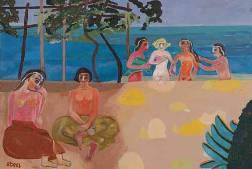 12 Στας Παράσκος (1933 2014) Στην παραλία Υπογεγραμμένο κάτω αριστερά: Stass Λάδι σε καμβά, 100 x 80 εκ. 2.500 3.