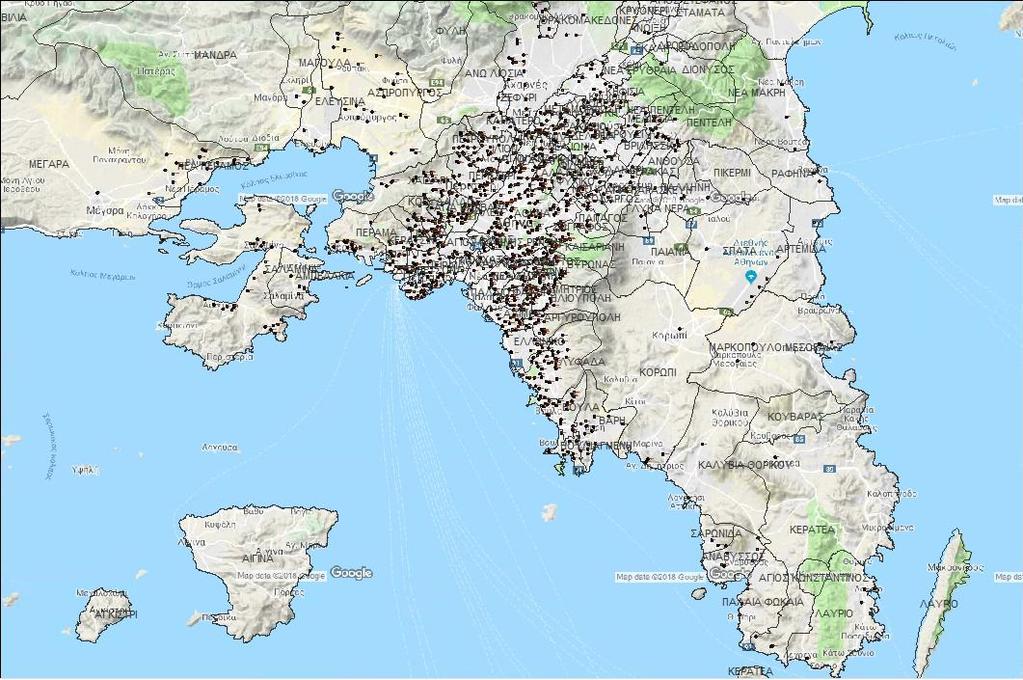 ΣΗΜΕΙΑ ΔΕΙΓΜΑ ΤΟΛΗΨΙ ΑΣ Από επιλεγμένες αντιπροσωπευτι κές θέσεις: Βρύσες