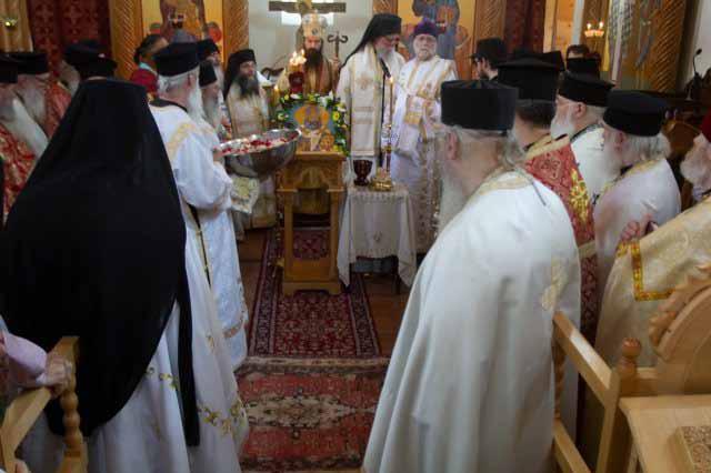 Μητροπολῖτες Ἀμερικῆς, Δημητριάδος καὶ Τορόντο καὶ ὁ Θεοφιλ. Ἐπίσκοπος Θεουπόλεως κ. Χριστόδουλος. Ὁ Σεβασμ. Ἐπίσκοπος Ἔτνα καὶ Πόρτλαντ κ. Αὐξέν τιος μετεῖχε μέσῳ τηλεδιακέψεως.
