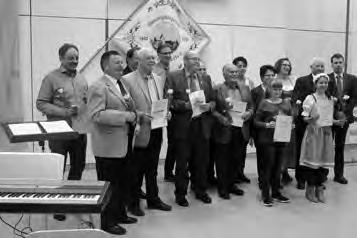 Oktober 2018 wurden unsere Sängerkameraden Wilhelm Allgöwer für 60 Jahre vom Schwäbischen Chorverband Stuttgart und Georg Fink für 30 Jahre vom Chorverband Ulm beim festlichen Ehrungstag Bezirk Nord