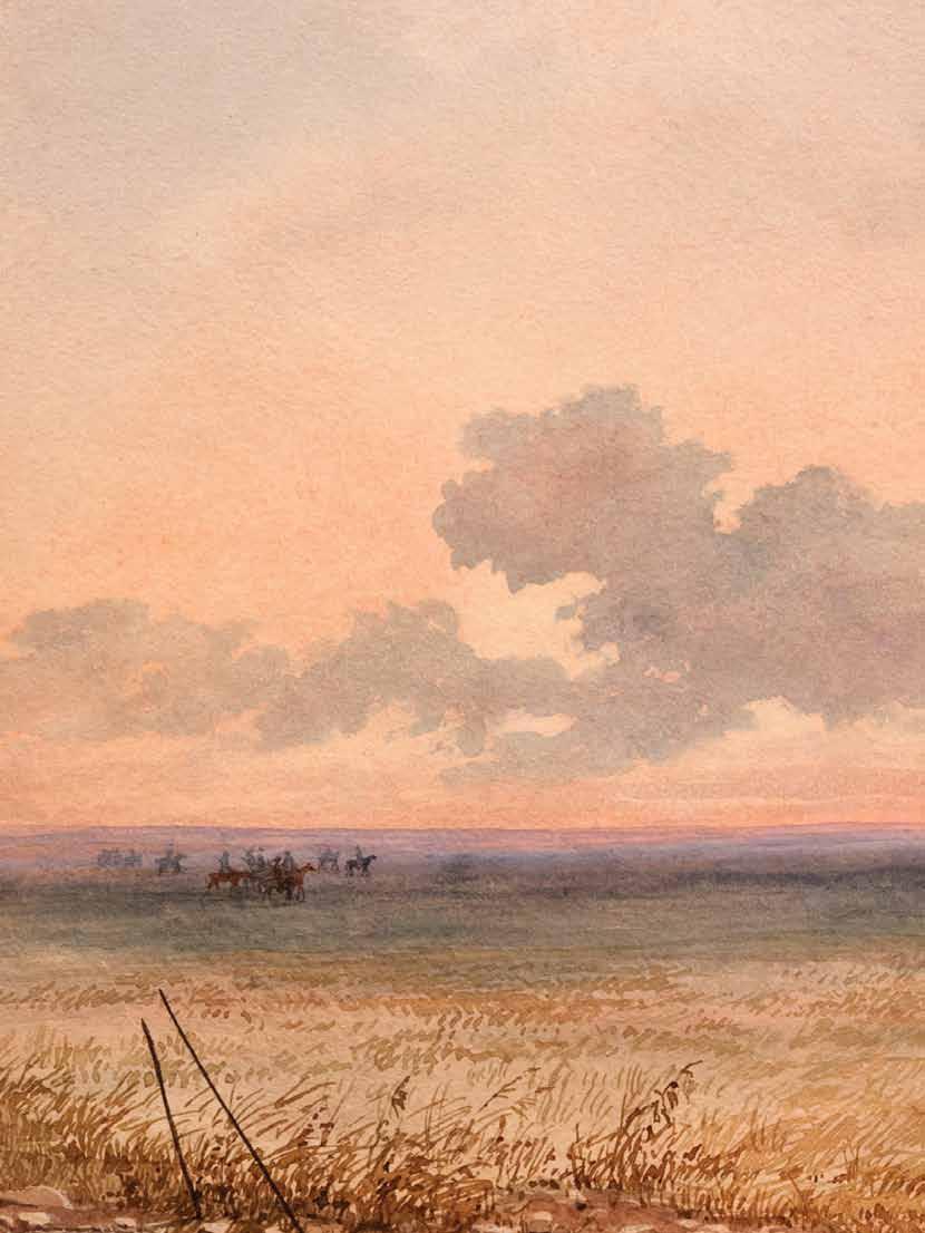 fridrix frisi. mozdokis stepi. qaraldi. akvareli. zoma: 25X33,5 sm. zugdidis dadianebis sasaxleebi.