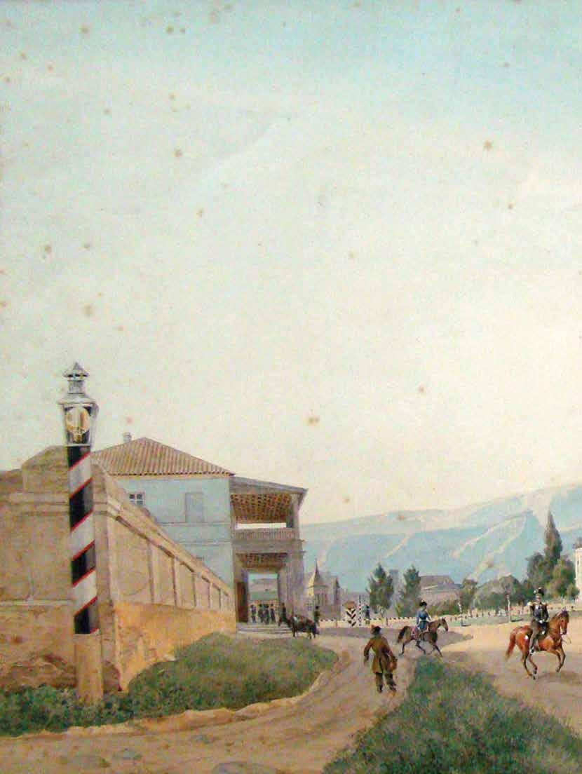 fridrix frisi. Tbilisi, mefisnacvlis sasaxle. qaraldi. akvareli. zoma: 38X22 sm.