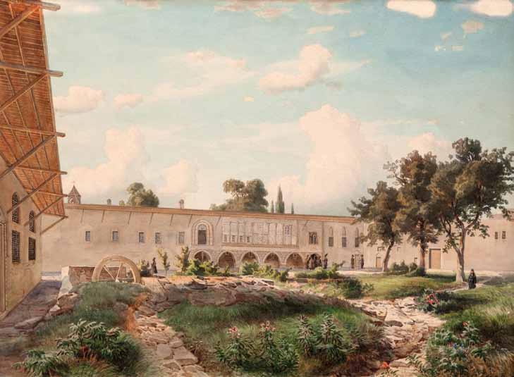 fridrix frisi. ecmiazini. 5 oqtomberi. qaraldi. akvareli. zoma: 33X44,5 sm. zugdidis dadianebis sasaxleebi.