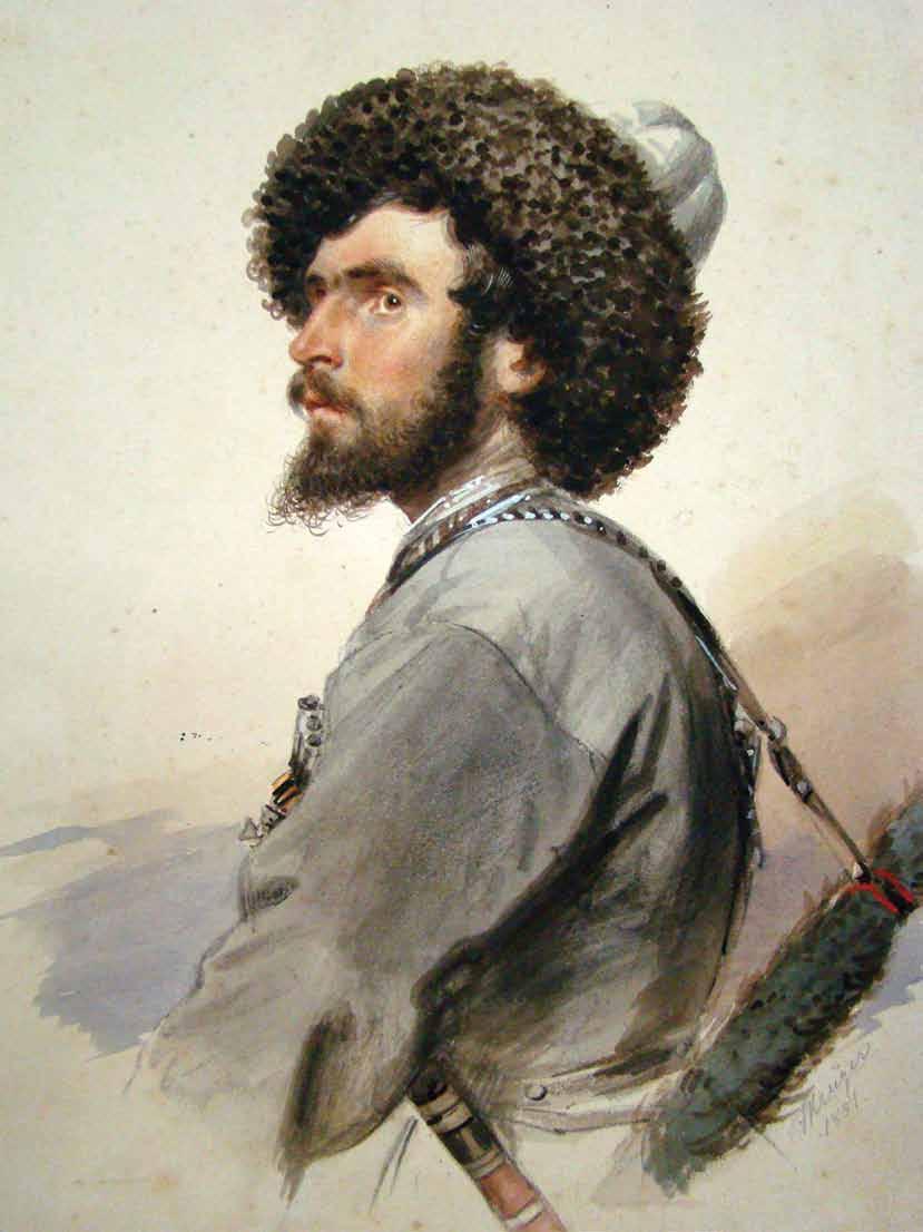 franc kriugeri. yubanis meore polkis kazaki danilo pribitkovi. qaraldi. zoma: 38,5X28 sm.