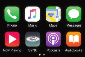 αφής Ακούστε τα γραπτά μηνύματα I need fuel AppLink, Apple CarPlay και Android Auto Το AppLink σας επιτρέπει να ελέγχετε εφαρμογές συμβατές με το SYNC, ενώ Apple CarPlay και Android Auto σας