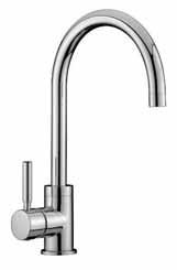 uslauf mit flexiblen nschlussschläuchen für Unter-Fenstermontage Single lever sink mixer swivel spout flexible hoses under-window Mitigeur