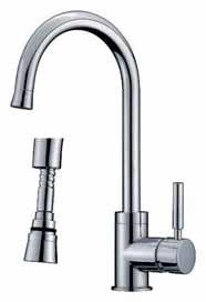 ausziehbarer Küchenbrause mit schwenkbarem uslauf mit flexiblen nschlussschläuchen Single lever sink mixer with pull-out spray swivel spout
