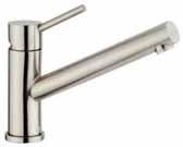 Küchenarmaturen Edelstahl lic 2 Einhand-Küchenarmatur mit schwenkbarem uslauf mit flexiblen nschlussschläuchen Single lever sink mixer swivel spout flexible hoses Mitigeur d'evier avec bec
