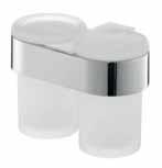 04-17 mattschwarz/matt black/noir mat 59,30 Glashalter 2-fach Wandmontage Double wall-mountied glass holder Porte-verre
