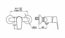douche sans garniture de douche 40-053.