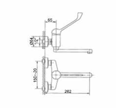 hoses Mitigeur de lavabo avec inverseur avec vidage