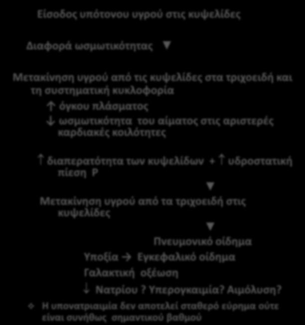 κυκλοφορία όγκου πλάσματος ωσμωτικότητα του αίματος στις αριστερές καρδιακές