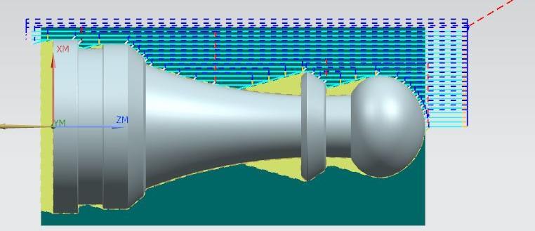 Χρησιμοποιήθηκαν δύο εξ αυτών, ο LATHE_ROUGH και ο LATHE_FINISH. Ο τύπος LATHE_ROUGH αφορά την εκχόνδριση του τεμαχίου. Ορίζονται οι ανοχές για φινίρισμα σε 0.3mm στον πρόσωπο του τεμαχίου και 0.