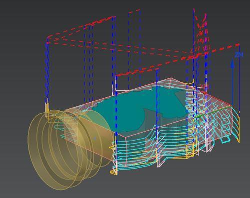 Η βάση του αλόγου προστέθηκε στο Workpiece προκειμένου να αποφευχθεί η επαφή του κοπτικού με αυτή.