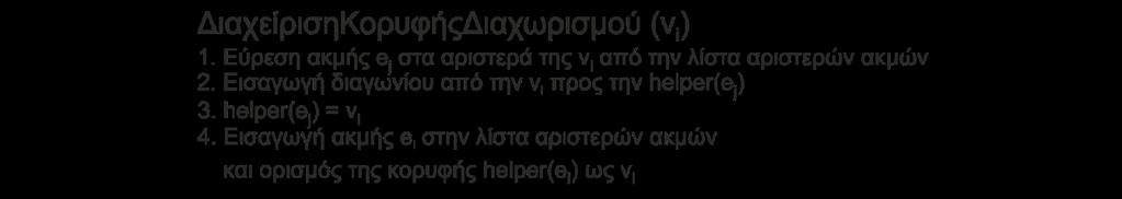 Στη συνέχεια από τις ακμές αυτές, επιλέγεται εκείνη που βρίσκεται πιο δεξιά η οποία είναι και η ζητούμενη ακμή. Η διαδικασία παρουσιάζεται συνοπτικά στο σχήμα 5.37. Σχήμα 5.