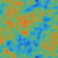 Lensing by a Gaussian Random Field Mass distribution at large angles and high redshift in in the linear regime Projected