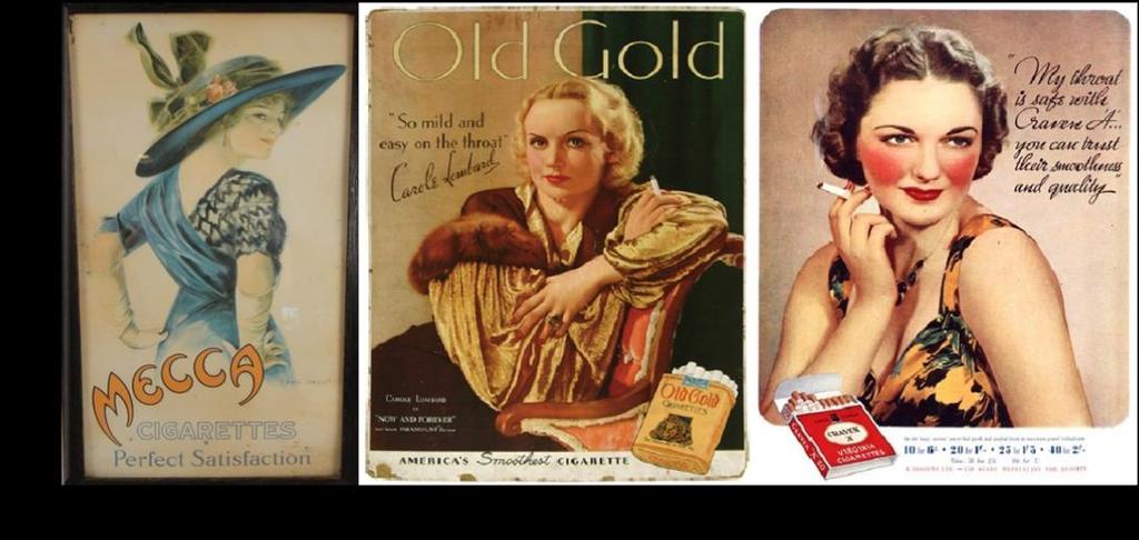 Στην δεκαετία 1940-1950 :παρουσιάζονται τόσο ασπρόμαυρες όσο και έγχρωμες διαφημίσεις, οι οποίες προβάλουν τη
