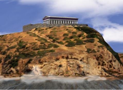initiatives for touristic or educational purposes. Figure 59, 3D Modeling of the Acropolis and the Temple of Sounio (source: http://www.ancientathens3d.