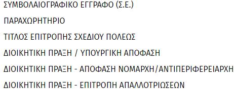 ΠΑΡΑΧΩΡΗΣΗ ΑΠΟ ΔΗΜΟΣΙΟ ΦΟΡΕΑ ΝΟΜΟΣ ΔΙΟΡΘΩΤΙΚΗ ΠΡΑΞΗ ΠΡΑΞΗ ΣΥΣΤΑΣΗΣ ΘΕΣΗΣ