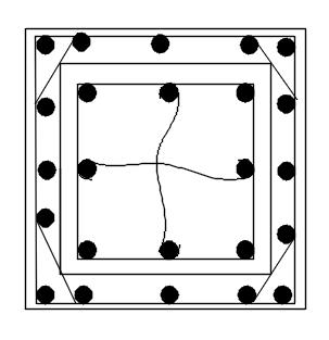 22 MPa t=75mm C20/25 b n=h n=600mm M sd = M sd /k r = 600kNm V sd = (V αρχ + V ed )/k r = 413kN N sd = N αρχ + N ed + N V = 1345kN Eλεγχος Κάμψης M