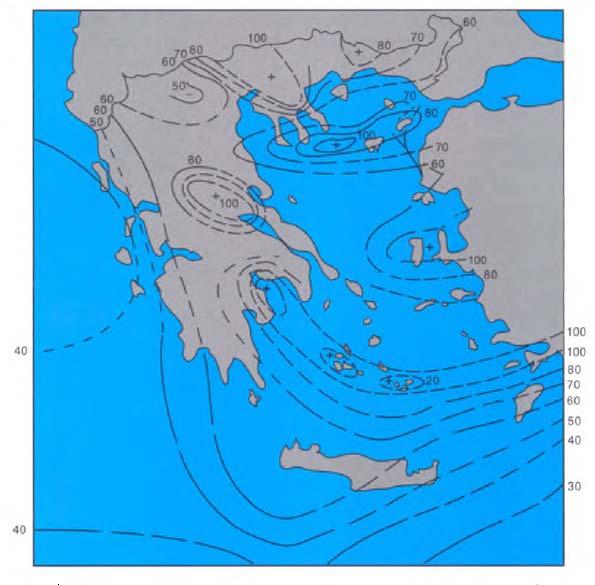 Κατανομή θερμικής ροής στην Ελλάδα Στο σύνολο της Ευρώπης, η