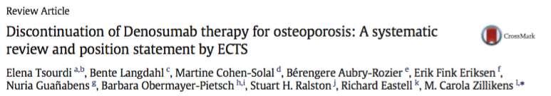 In those patients who are still considered at high fracture risk e.g. who still have low BMD as defined by T-score < 2.0) or by T-score < 2.