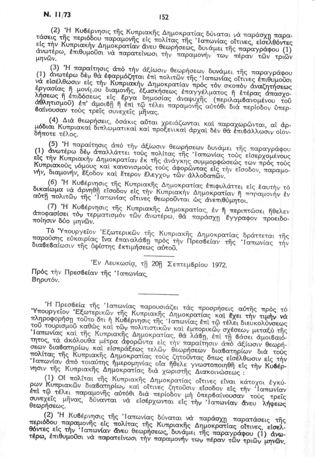 Ν. 11/73 152 τάσε?