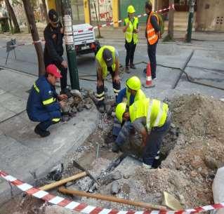 Πίεσης από εργασίες εκσκαφών συνεργείου