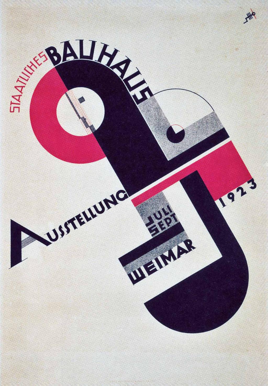Joost Schmidt, αφίσα για την έκθεση του Μπάουχαους στη Βαϊμάρη, 1923.