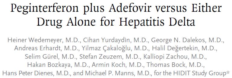 του HDV ο συνδυασμός PEG-IFN-a+ADF