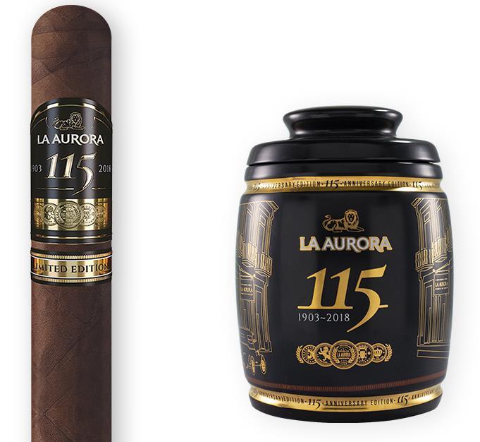 La Aurora 115 Anniversary - Limited Edition Στα πλαίσια της επετειακής σειράς 115 Anniversary Edition, η La Aurora παρουσιάζει και δυο μοναδικά πούρα