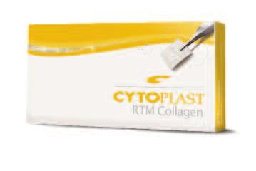 ΔΙΑΤΙΘΕΤΑΙ ΣΕ ΔΥΟ ΜΕΓΕΘΗ: 12mm 24mm & 25mm 30mm Cytoplast RTM Collagen τύπου 1 βόειας προέλευσης Χρόνος απορρόφησης: 26-38 εβδομάδες 2 τμχ. ανά συσκευασία.