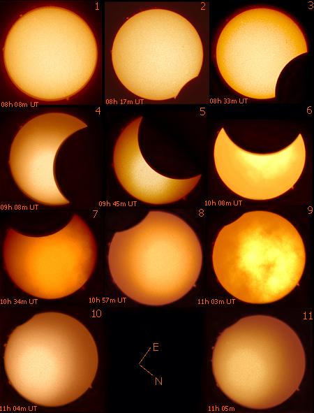 Εικ. 5: Η έκλειψη του Ηλίου, στην γραμμή του Υδρογόνου μέσα από το Coronado Max scope 60mm με την cybershot από τον Frederick N. Ley.